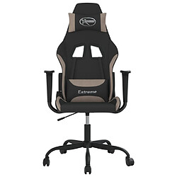 Avis vidaXL Chaise de jeu de massage Noir et taupe Tissu