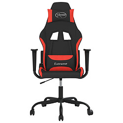 Avis vidaXL Chaise de jeu de massage Noir et rouge Tissu