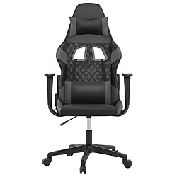 Avis vidaXL Chaise de jeu de massage Noir et gris Similicuir