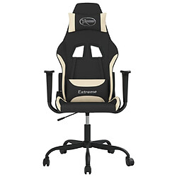 Avis vidaXL Chaise de jeu de massage Noir et crème Tissu