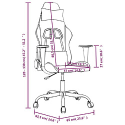 vidaXL Chaise de jeu de massage Noir et crème Tissu pas cher