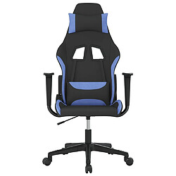 Avis vidaXL Chaise de jeu de massage Noir et bleu Tissu