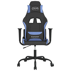 Avis vidaXL Chaise de jeu de massage Noir et bleu Tissu