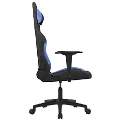 Acheter vidaXL Chaise de jeu de massage Noir et bleu Tissu