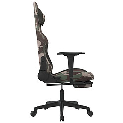 Acheter vidaXL Chaise de jeu de massage repose-pied Noir et camouflage Tissu