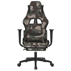 Avis vidaXL Chaise de jeu de massage repose-pied Noir et camouflage Tissu
