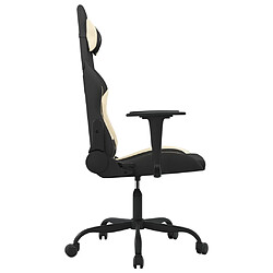 Acheter vidaXL Chaise de jeu de massage Noir et crème Tissu