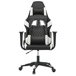 Avis vidaXL Chaise de jeu de massage Noir et blanc Similicuir