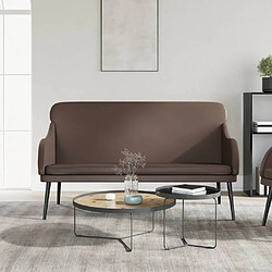 vidaXL Banc Marron 110x76x80 cm Similicuir