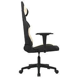 Acheter vidaXL Chaise de jeu de massage Noir et crème Tissu