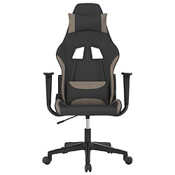 Avis vidaXL Chaise de jeu de massage Noir et taupe Tissu