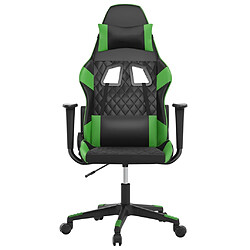 Avis vidaXL Chaise de jeu de massage Noir et vert Similicuir