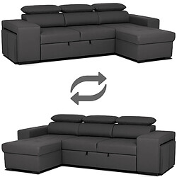 Acheter Budwing Canapé-lit droit John - Noir