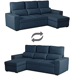 Acheter Budwing canapé d'angle convertible Harper - Bleu