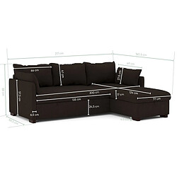 Avis Budwing Canapé-lit Orlando 3 places - Marron