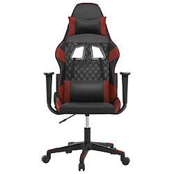 Avis vidaXL Chaise de jeu de massage Noir et rouge bordeaux Similicuir