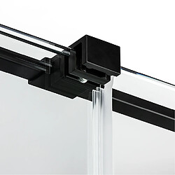 Avis OTITEC Cabine de douche 90x90 cm,coulissante CANARIES NOIR, noir, acces d'angle