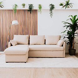 Budwing Canapé-lit 3 places droit - Beige