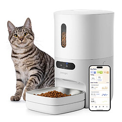 Pawsync Distributeur Automatique de Nourriture pour Chats 3,6L, WiFi