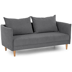 Budwing Canapé droit 3 places - Gris foncé