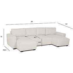 Avis Budwing Canapé panoramique Jordan - Beige