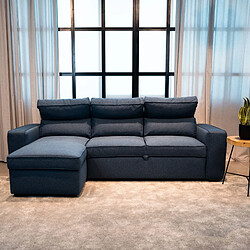Budwing canapé d'angle convertible Harper - Bleu pas cher