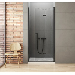 OTITEC Porte de douche pliante gauche 70 cm noire RHODES BLACK