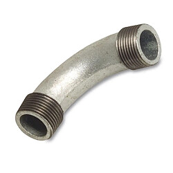 Klasebo Raccord Fileté en Fonte Malléable, Coude 90°, 1 1/4 Pouce, Galvanisé