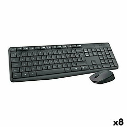 clavier et souris Logitech MK235 Noir Espagnol Qwerty (8 Unités)