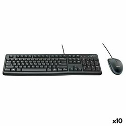 clavier et souris Logitech MK120 Noir Espagnol Qwerty (10 Unités)
