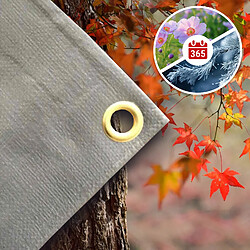 boni-shop Bâche 280 g/m², 4x5 (20m²), grise, bâche de protection, étanche