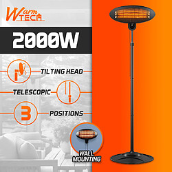 Warm Tech Chauffage de terrasse 2000W sur pied - 3 positions