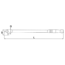 Boni-shop Barre de manœuvre pour douilles - 600 mm