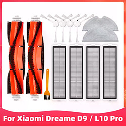 Convient pour (Dreame D9, D9 Max, L10 Pro, Trouver LDS Finder) Rouleau Brosse latérale Balai Réservoir d'eau Filtre Boîte à poussière Accessoire Pièce~01185