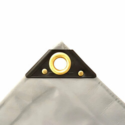 Bâche de Protection PVC 6x8m, Grise 650g/m², Imperméable - Boni-Shop