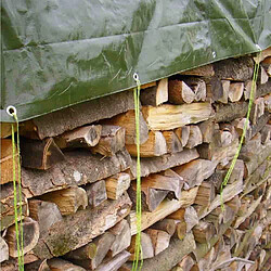 boni-shop Bâche de Protection 210g/m², 3x6m Verte (18m²) - Étanche et Résistante