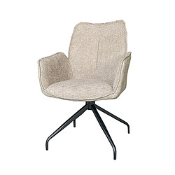 EPIKASA Lot de 2 Chaises Liz, Gris Tourterelle, Chenille, 55x65x91 cm