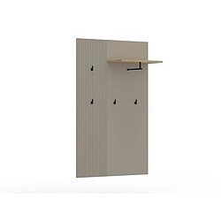 EPIKASA Porte-Manteau Murale Lucrezia, Beige, MDF, 85x26x133 cm