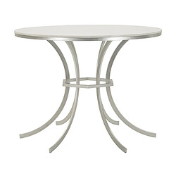 EPIKASA Table d'Appoint MF806, Argent, Métal, 100x100x76,5 cm