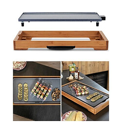 Plancha - LIVOO - ARMATURE BOIS - 2200W - Double zones - Revêtement céramique antiadhésif