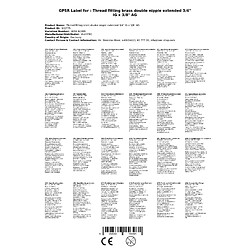 Avis Klasebo Raccord Laiton Fileté 3/4 x 3/8, Double Mamelon Réduit pour Plomberie