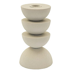 EPIKASA Bougeoir MF742, Beige, Métal, 9x9x15 cm