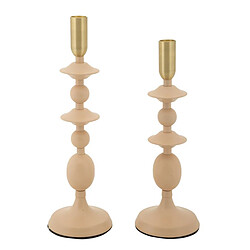 EPIKASA Bougeoir MF934, Or, Acier, 10x10x33 cm