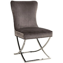 Homy France Lot de 2 chaises GABRIELLE capitonnée velours