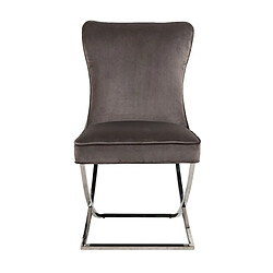 Homy France Lot de 2 chaises GABRIELLE capitonnée velours