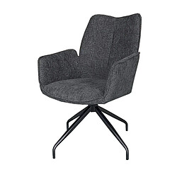 EPIKASA Lot de 2 Chaises Liz, Gris, Chenille, 55x65x91 cm
