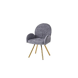 Homy France Lot de 2 chaises MIMI avec Accoudoirs Gold 62x63x92 cm