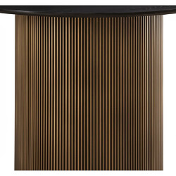 Homy france Table à manger ronde - Noir et or pas cher