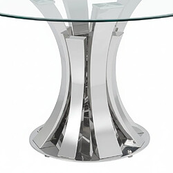Avis Homy france Table à manger ronde en verre - Transparent