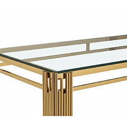 Homy france Table à manger verre trempé - Transparent pas cher